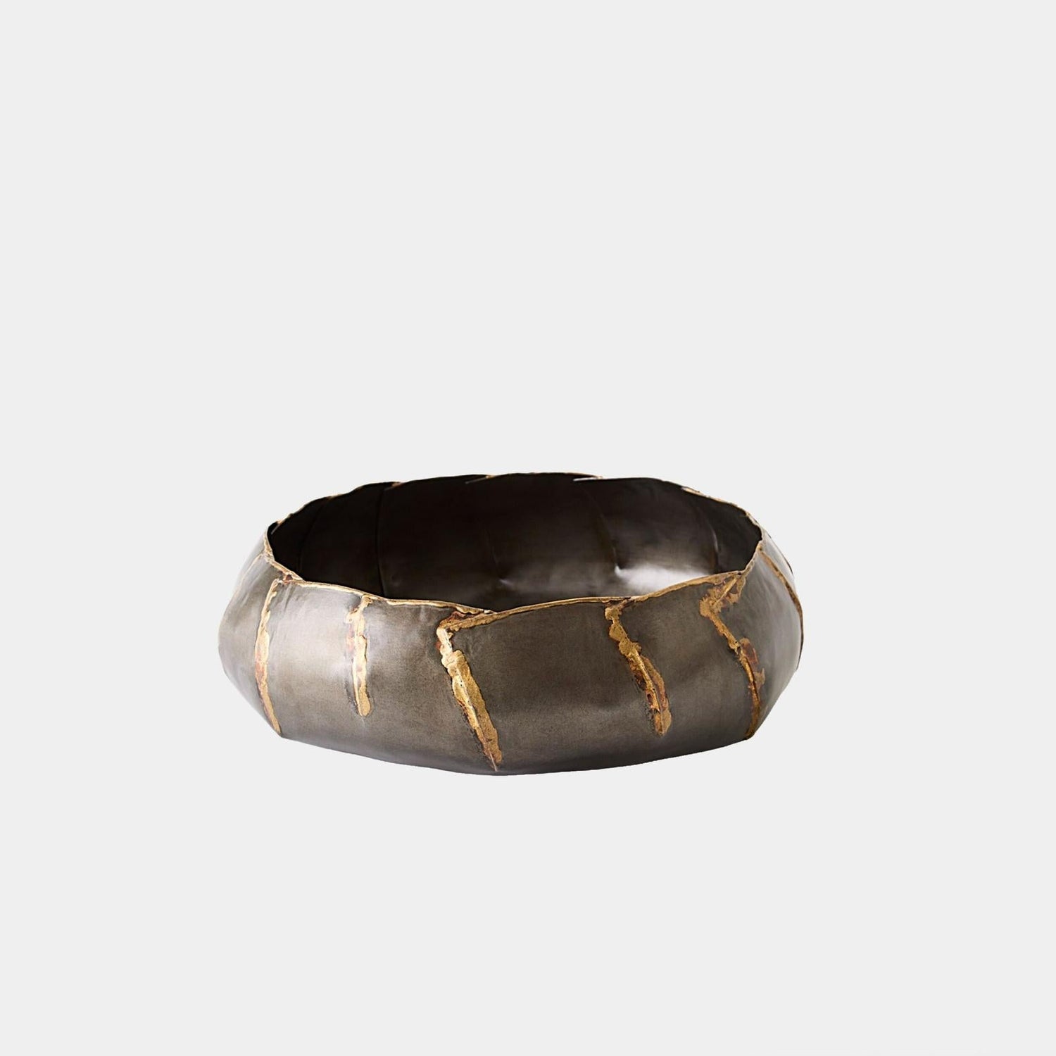 Global Views Armor Small Antique Gunmetal Bowl