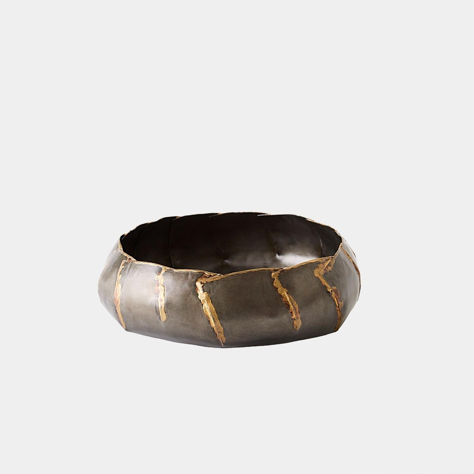 Global Views Armor Small Antique Gunmetal Bowl