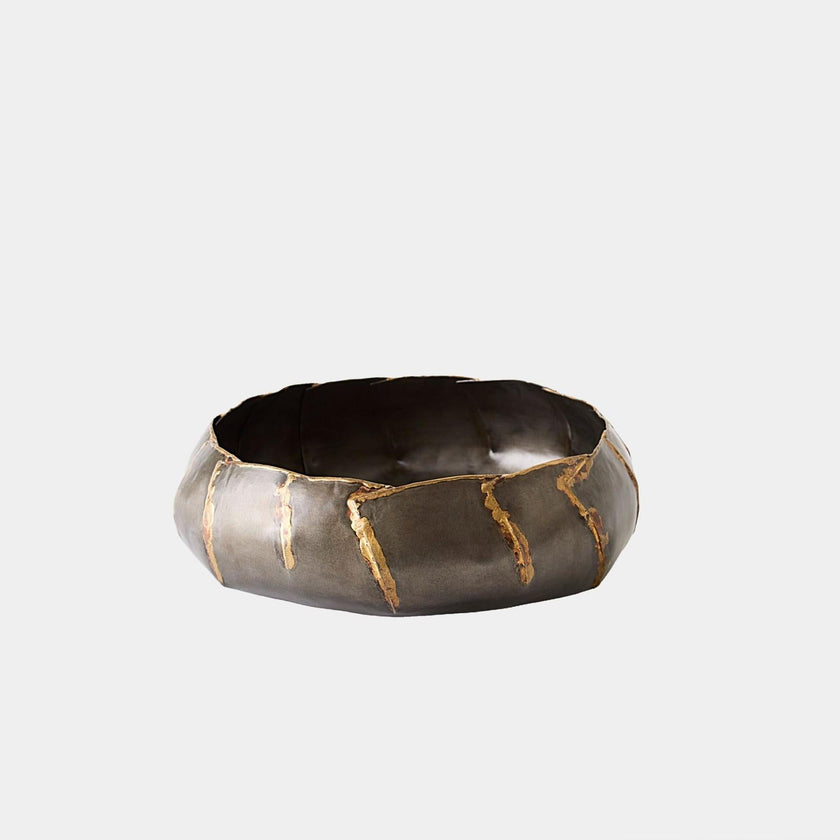 Global Views Armor Small Antique Gunmetal Bowl