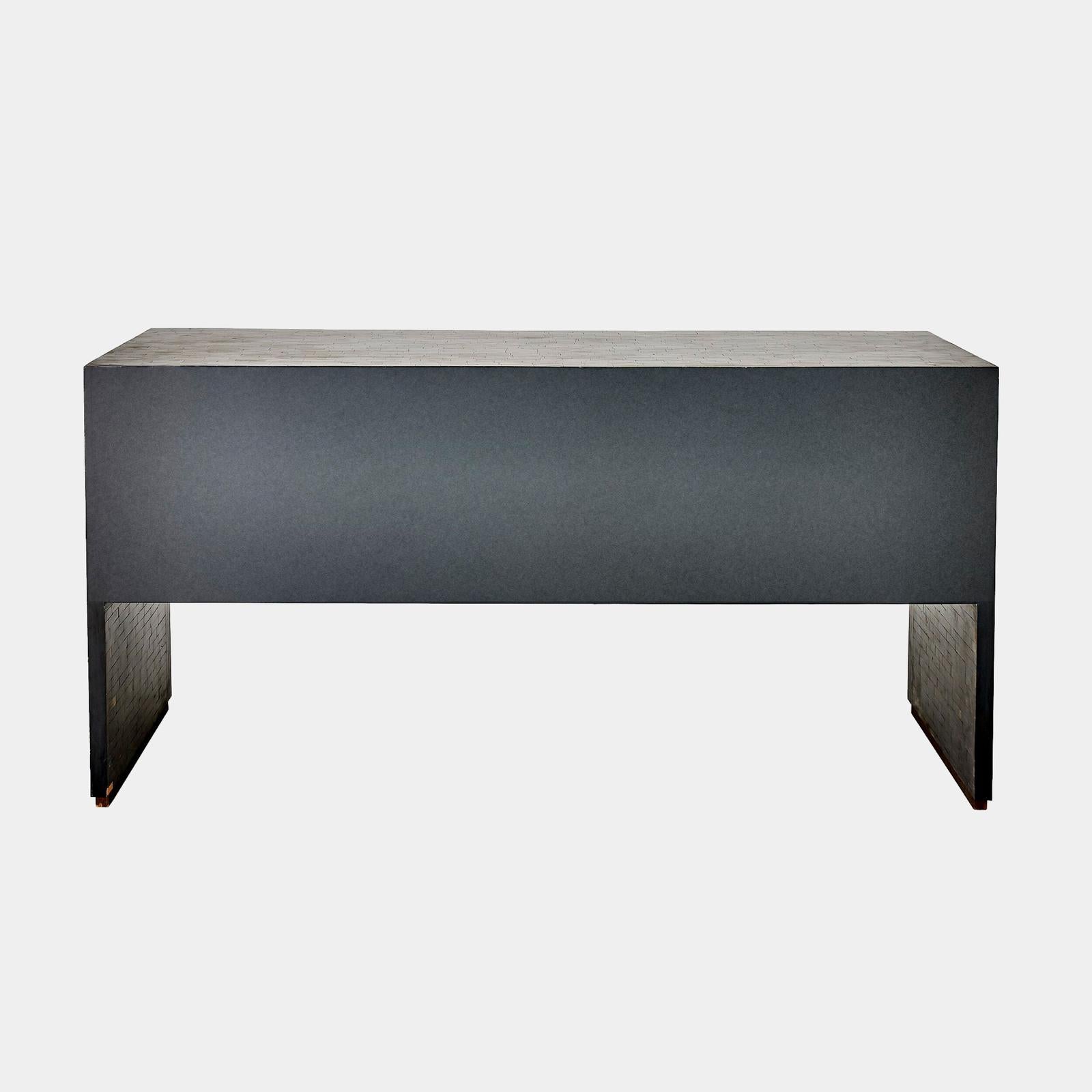 Global Views Bjorn Horn Black Inlay Console