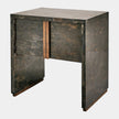 Global Views Bjorn Horn Black Inlay Bedside Table