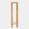 Global Views Kraft Light Bronze and Travertine Pedestal