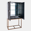 Global Views Bjorn Horn Black Inlay Bar Cabinet
