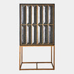 Global Views Bjorn Horn Black Inlay Bar Cabinet