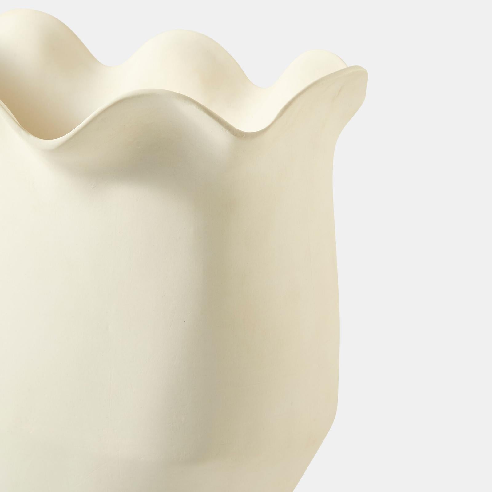 Global Views Frill White Vase