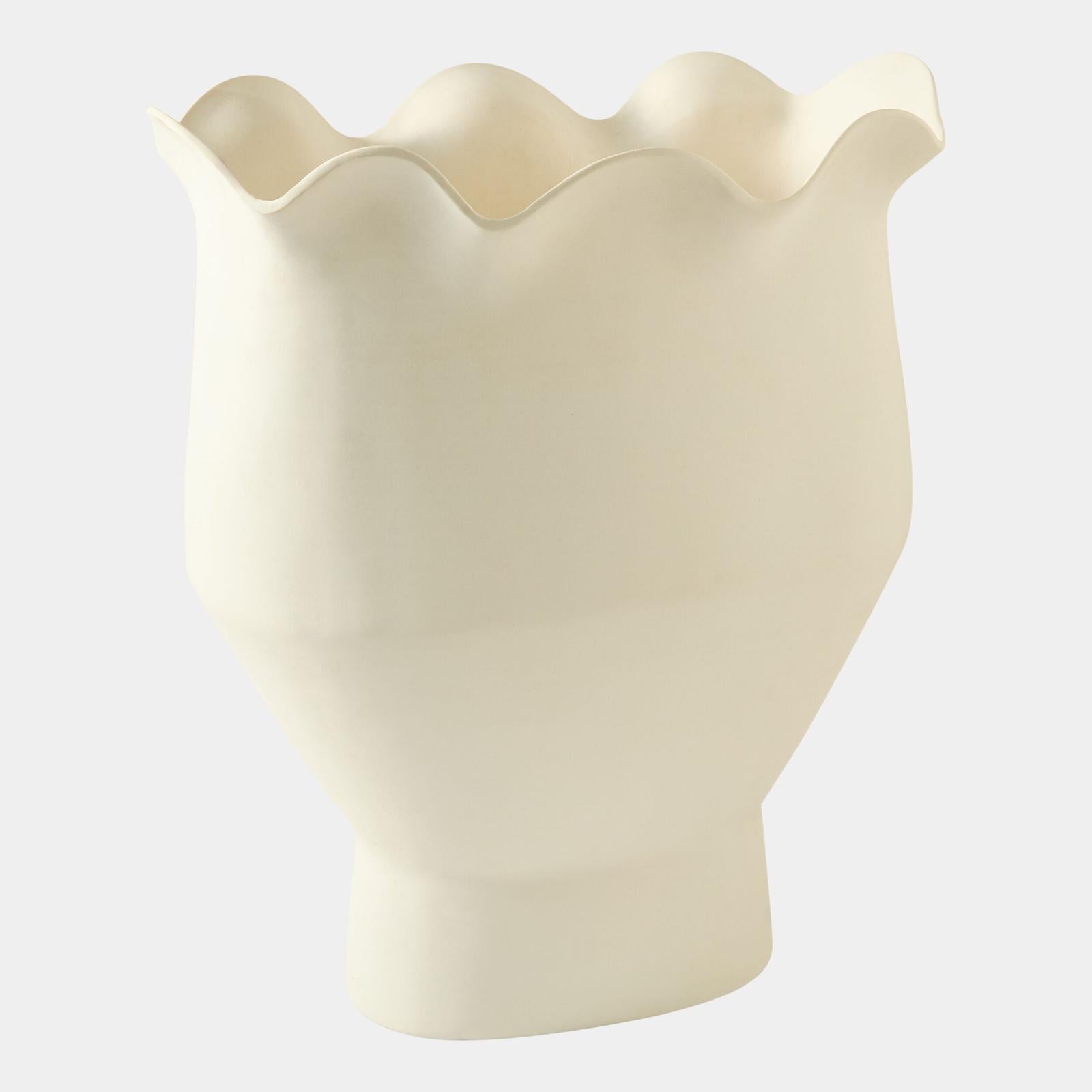 Global Views Frill White Vase