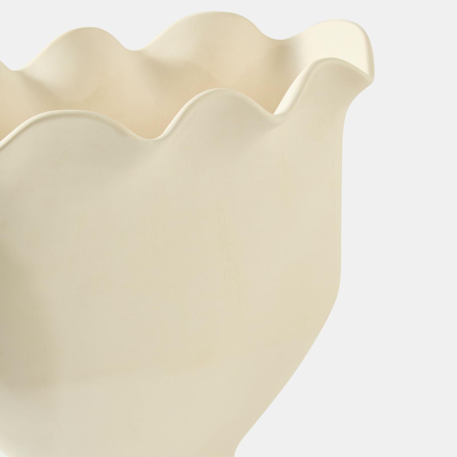 Global Views Frill White Vase
