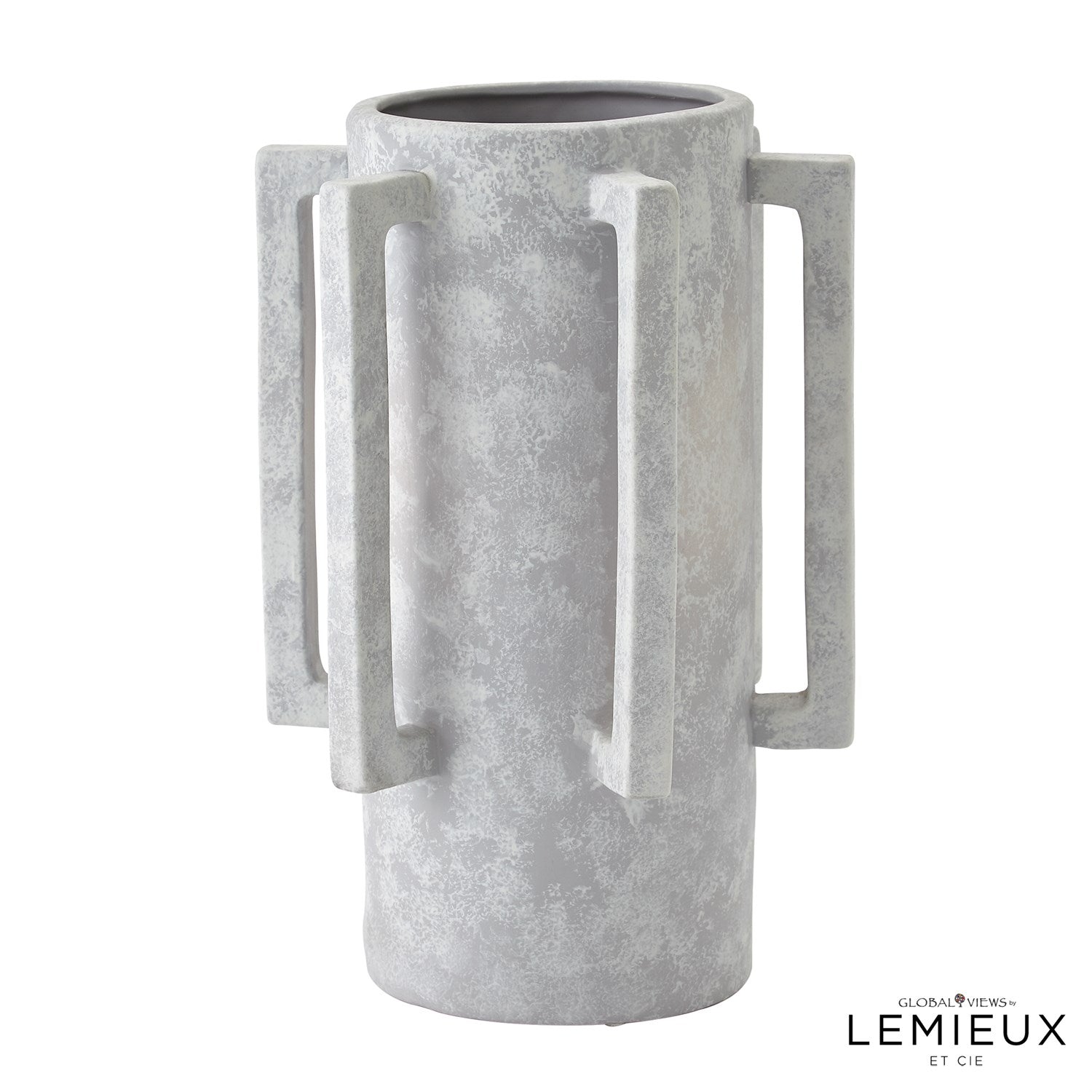 Global Views Normandie and Bretagne Vase - Light Grey