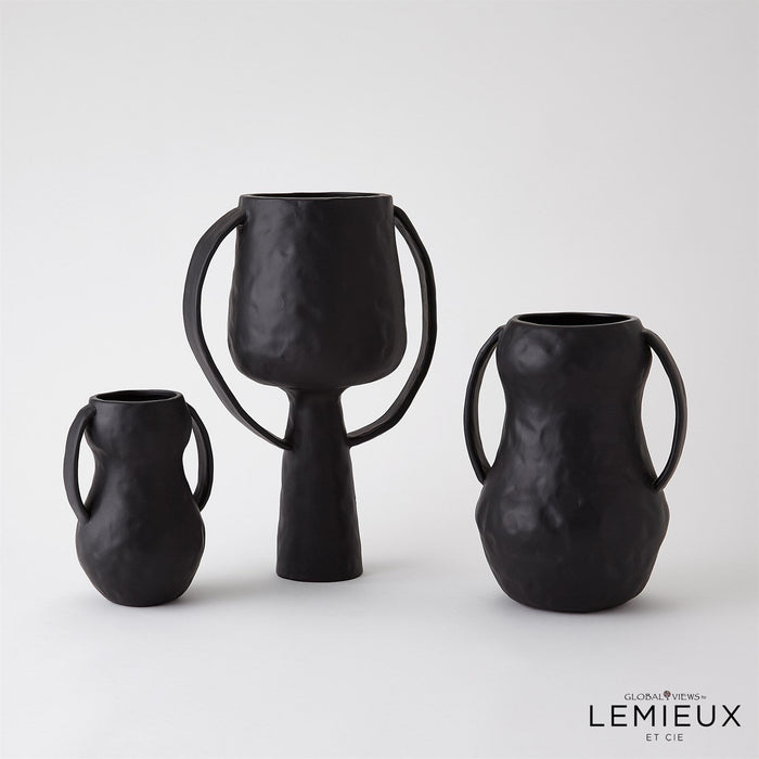 Global Views Aquitaine Vase - Matte Black