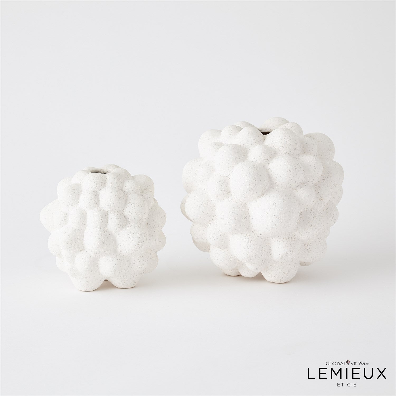 Global Views Bubble Vase - Volcanic White