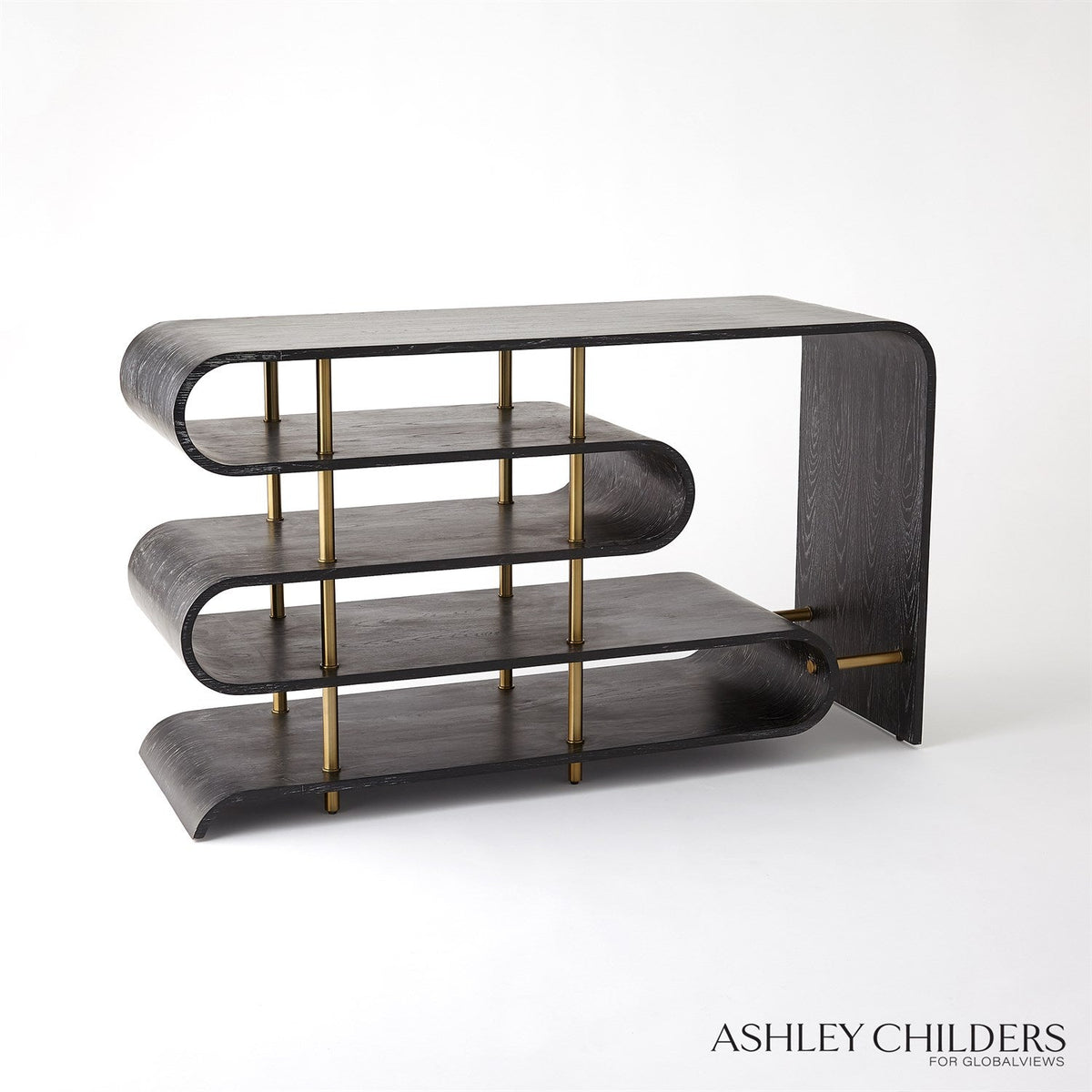 Global Views Traverse Console Table - Ebony Cerused by Ashley Childers