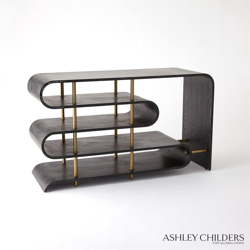 Global Views Traverse Console Table - Ebony Cerused by Ashley Childers