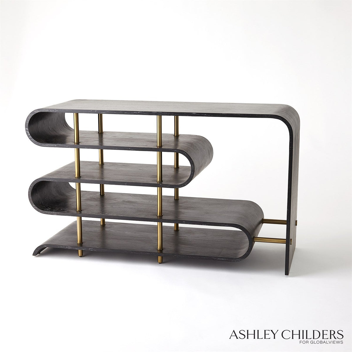 Global Views Traverse Console Table - Ebony Cerused by Ashley Childers