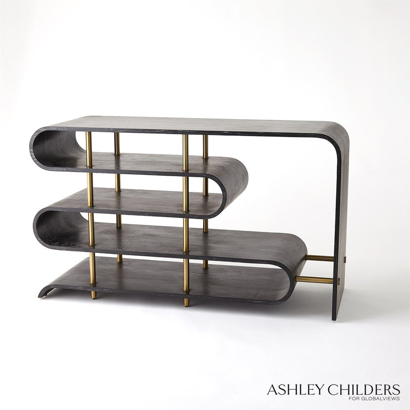 Global Views Traverse Console Table - Ebony Cerused by Ashley Childers