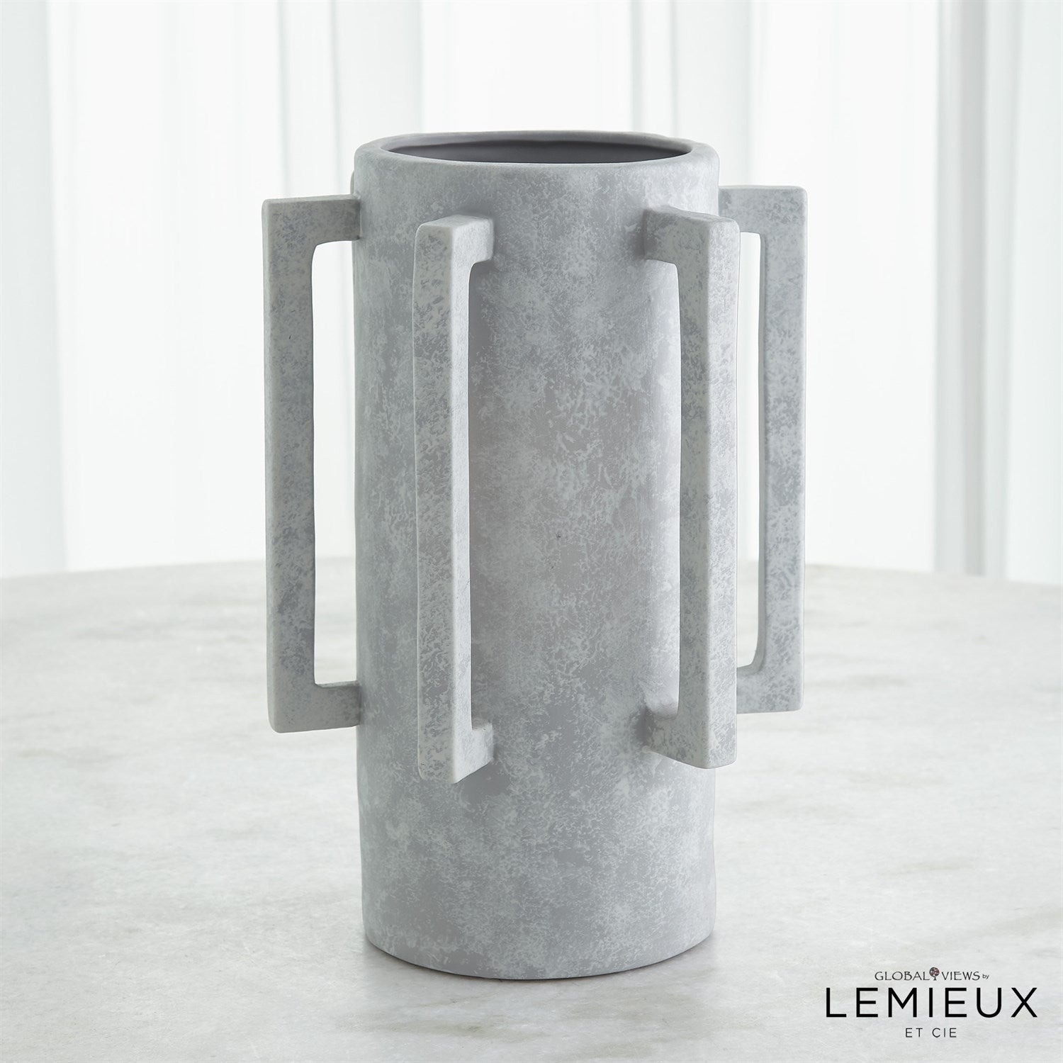 Global Views Normandie and Bretagne Vase - Light Grey