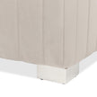 Michael Amini Amaryllis Velvet Accent Bench - Taupe/Chrome