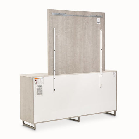 Michael Amini Marin Dresser with Mirror Set - Greige