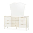 Michael Amini La Marisia Dresser with Mirror - Creamy Pearl