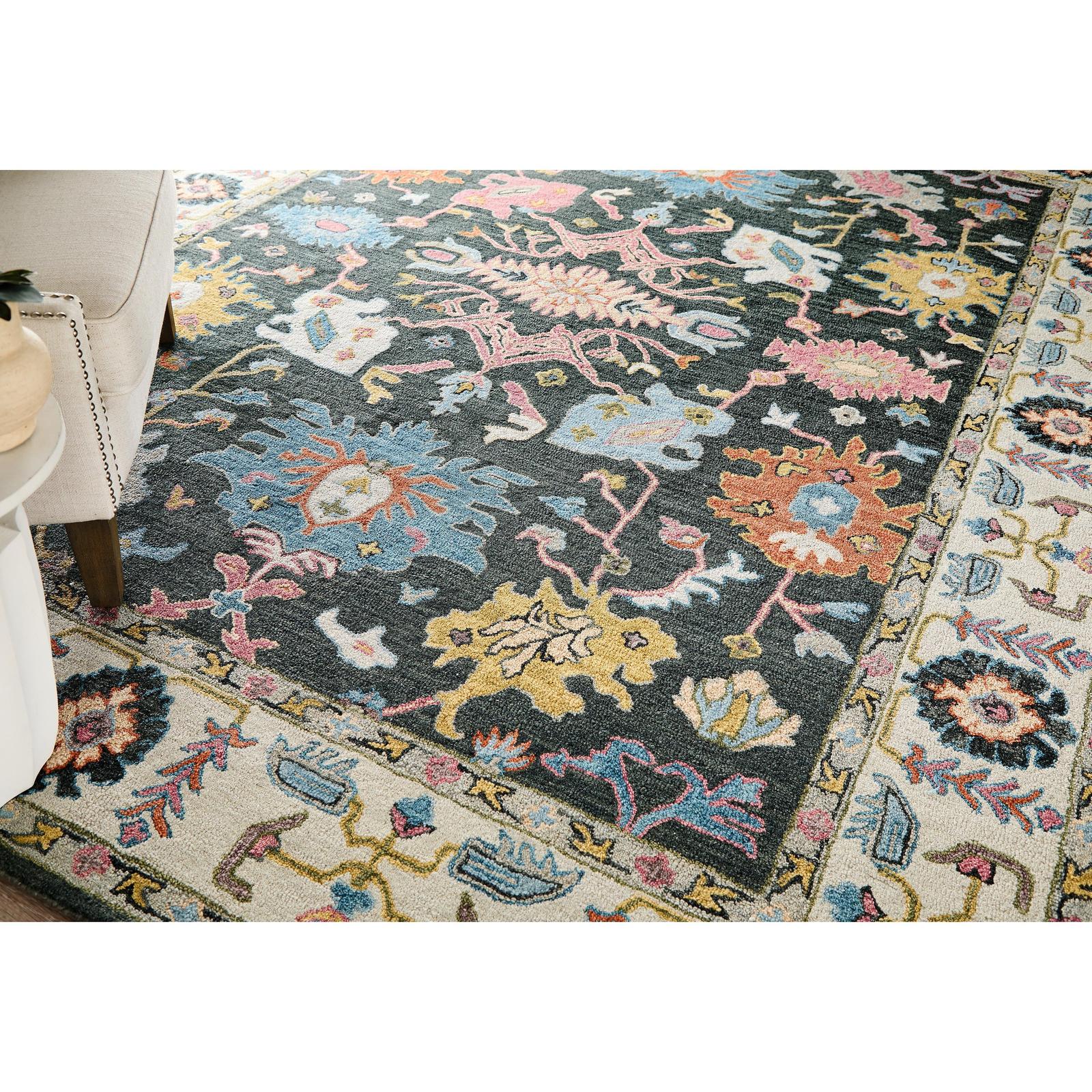 Feizy Springfield 8A47F Traditional Floral & Botanical Rug in Gray/Ivory/Blue