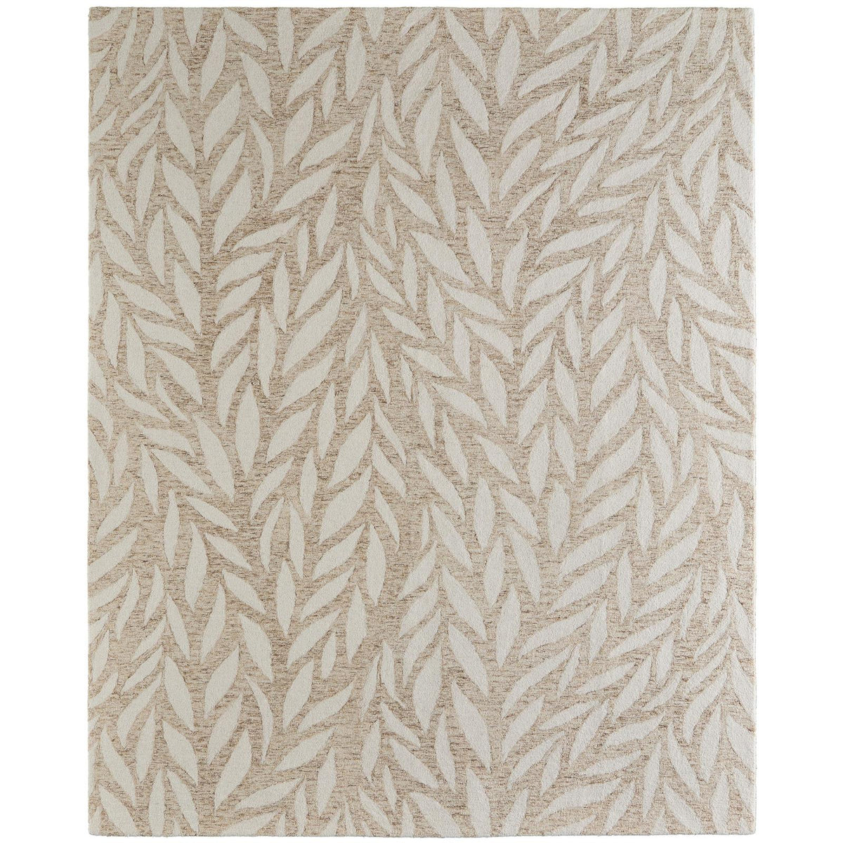 Feizy Wallace 8A37F Modern Floral & Botanical Rug in Tan/Ivory