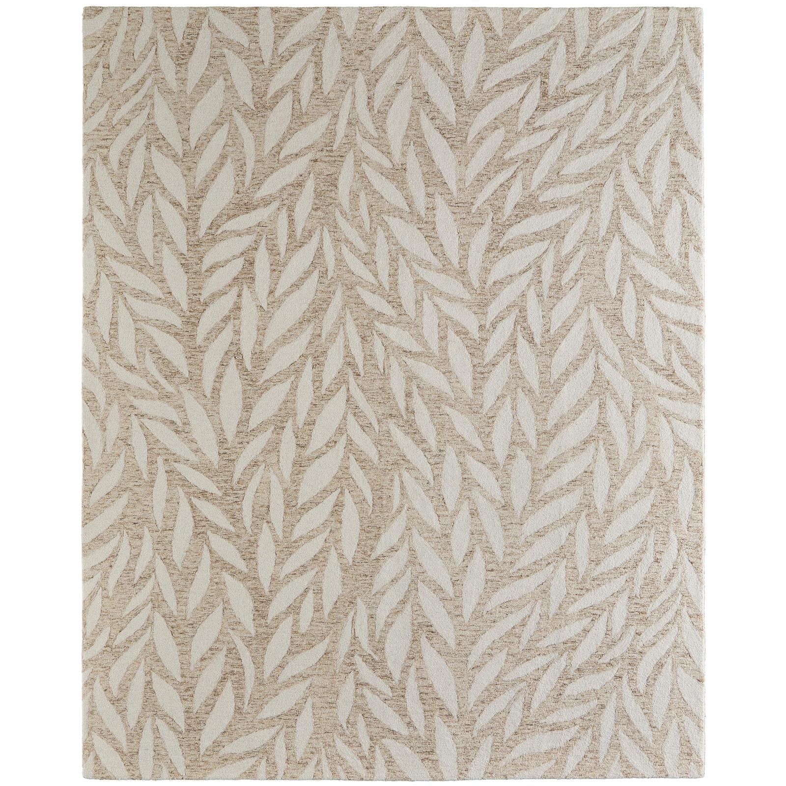 Feizy Wallace 8A37F Modern Floral & Botanical Rug in Tan/Ivory