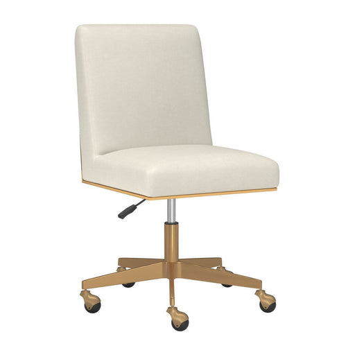 Sunpan Dean Office Chair - Brushed Brass - Meg Ivory