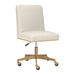 Sunpan Dean Office Chair - Brushed Brass - Meg Ivory