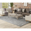 Feizy Belfort 8A27F Traditional Geometric Rug in Gray/White