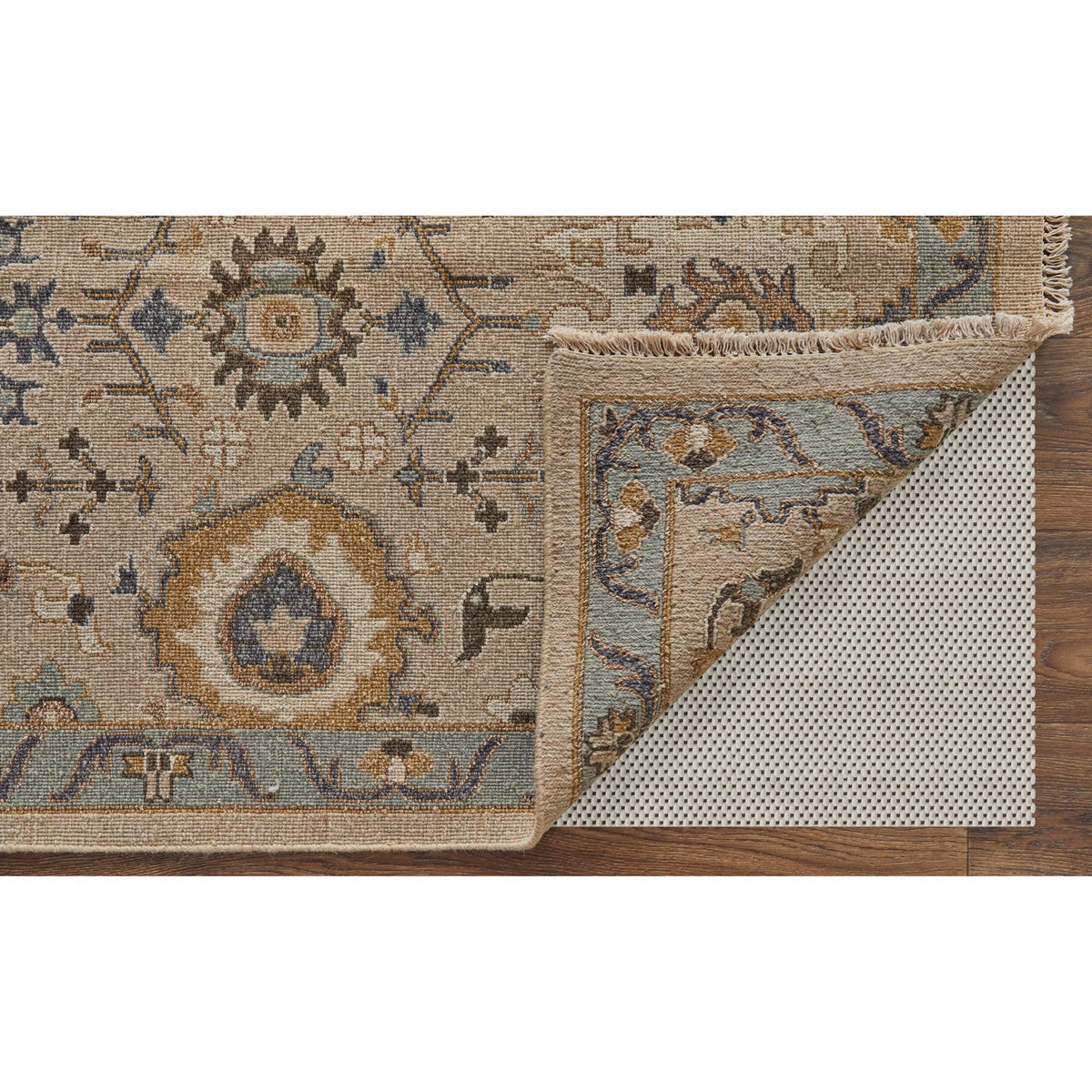 Feizy Corbitt 0613F Traditional Oriental in Tan/Blue/Gold