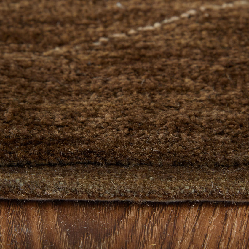 Feizy Agape 69HAF Modern Abstract Rug in Brown/Ivory