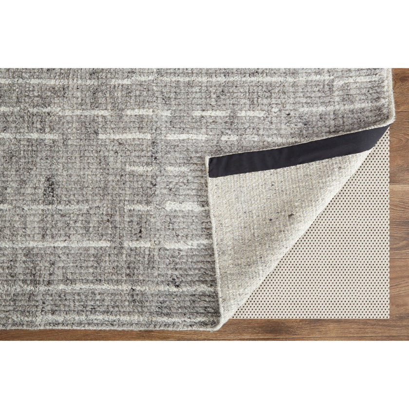 Feizy Alford 6913F Modern Checkered in Gray/Silver/Ivory