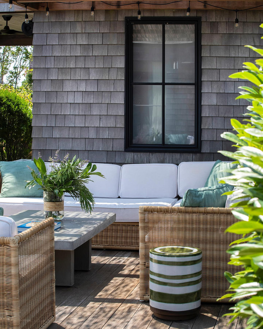Belda Striped Outdoor Stool
