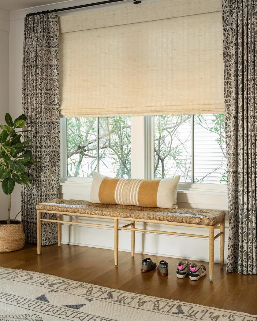 Colwyn Woven Rush Bench