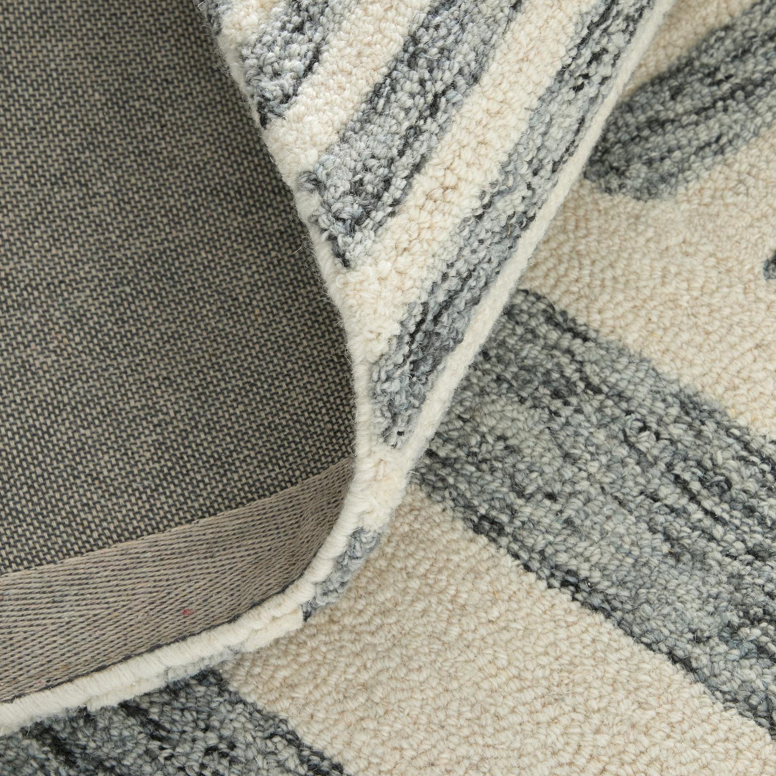 Feizy Wallace 8A42F Modern Geometric Rug in Gray/Ivory
