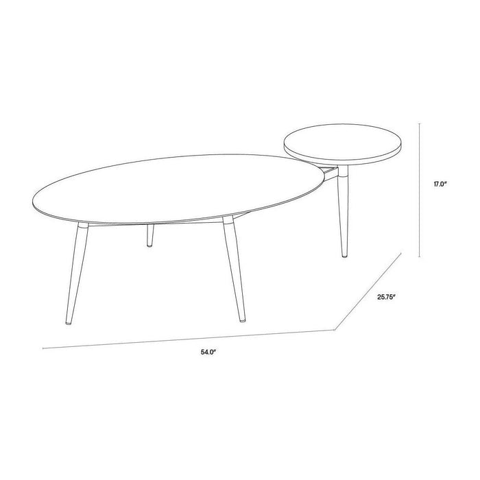 Sunpan Tuner Coffee Table - Oval