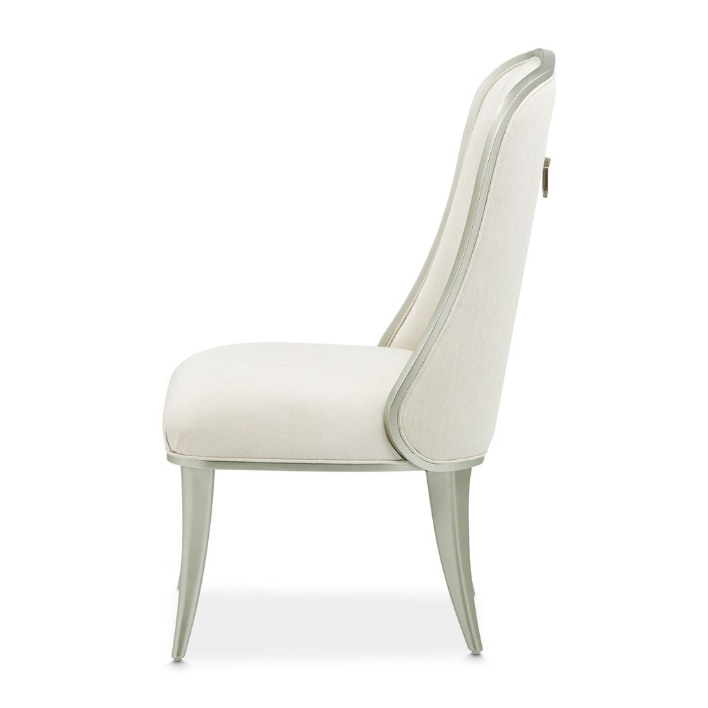 Michael Amini Penthouse Dining Side Chair - Ash Gray - Set of 2