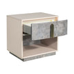 Michael Amini Pavira 1-Drawer Nightstand with LED Lights - Stone