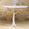 Global Views White Faux Bois Dining Table