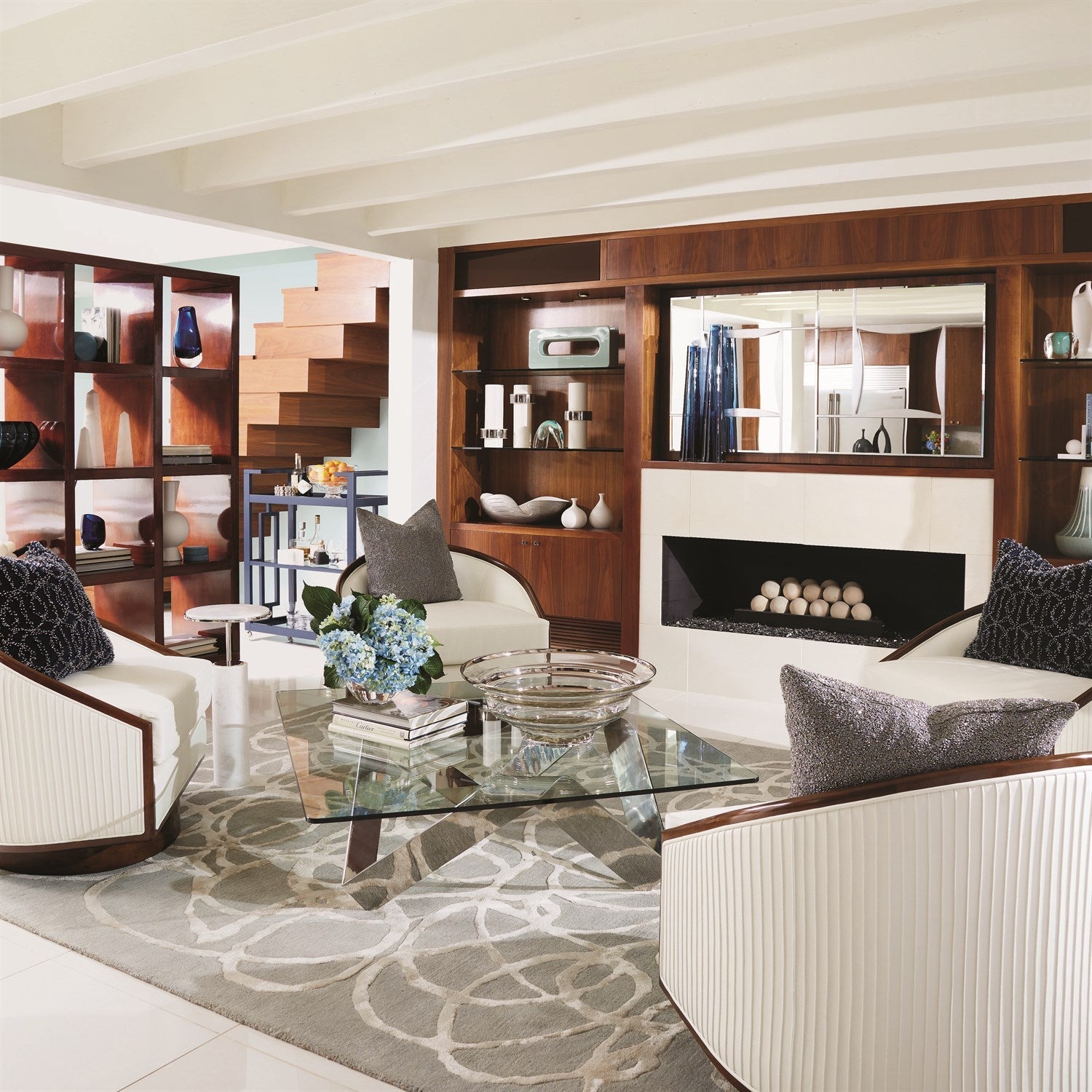 Global Views Scribble Rug - Grey/Ivory