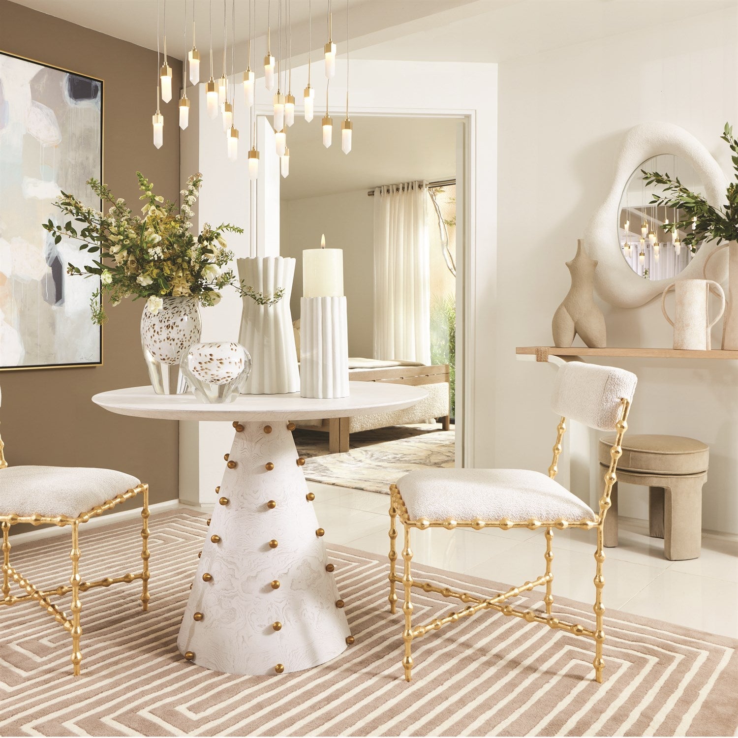 Global Views Olivier Candle Holder & Gaspard Vase