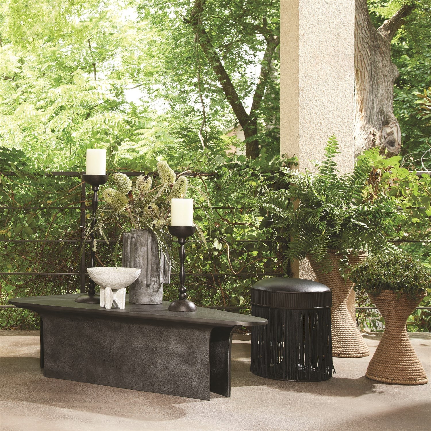 Global Views Normandie and Bretagne Vase - Dark Grey