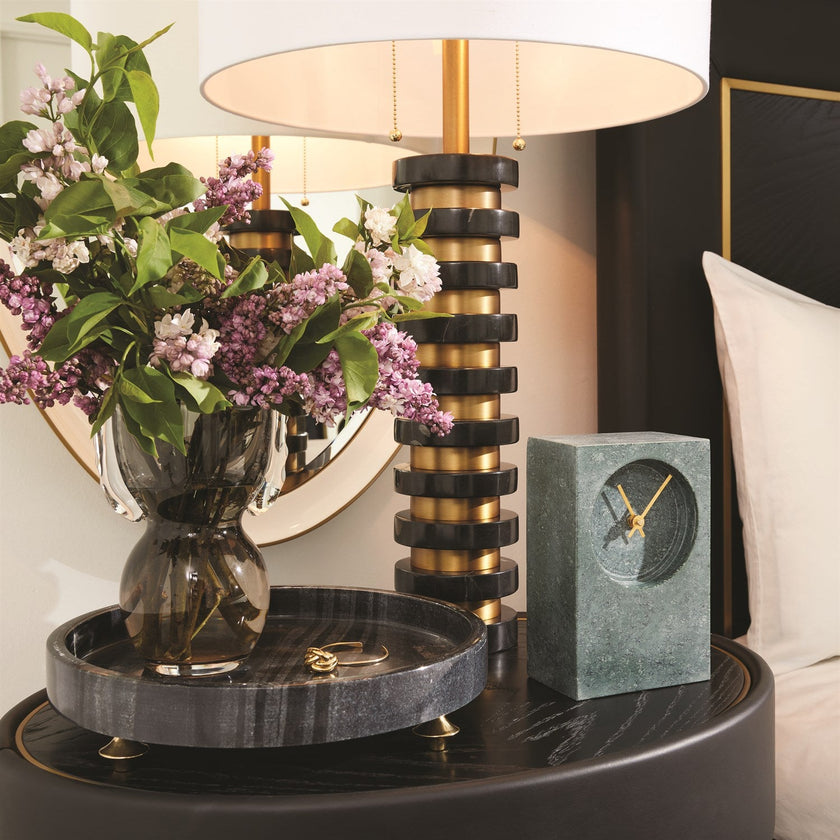 Global Views Marble Stack Lamp - Black