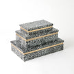 Global Views Black White Terrazzo Box