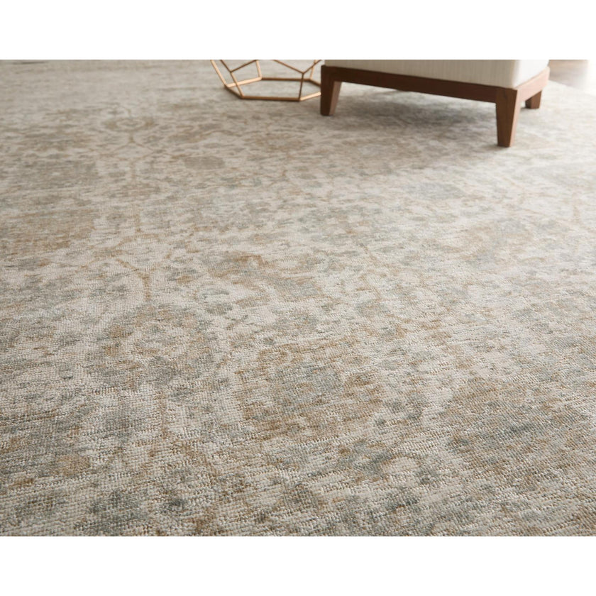 Feizy Loralai 8A64F Traditional Oriental Rug in Ivory/Tan/Green