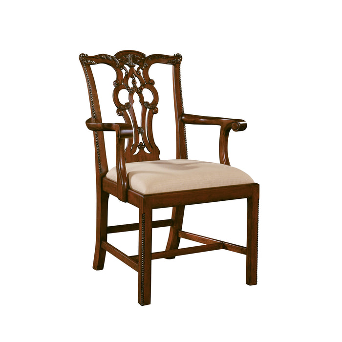 Maitland Smith Massachusetts Mahogany Arm Chair