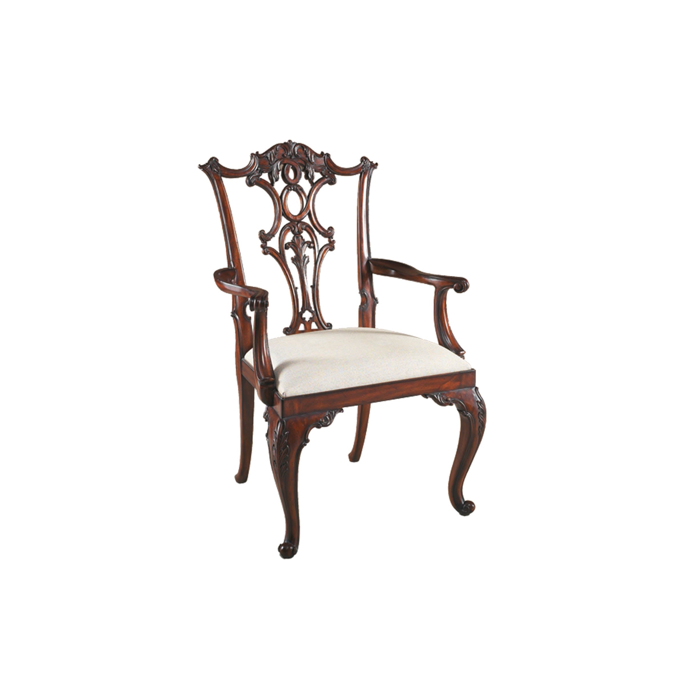 Maitland Smith Cabriole Arm Chair Clearance