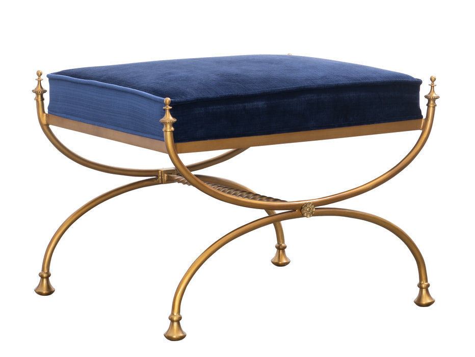 Maitland Smith Royal Blue Courtly Bench