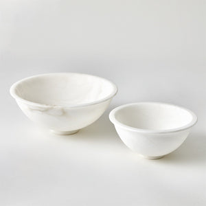 Global Views White Oiled Alabaster Bowl Clearance