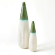 Global Views Emerald Furrow Taper Vase
