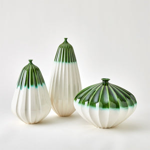 Global Views Emerald Furrow Vase